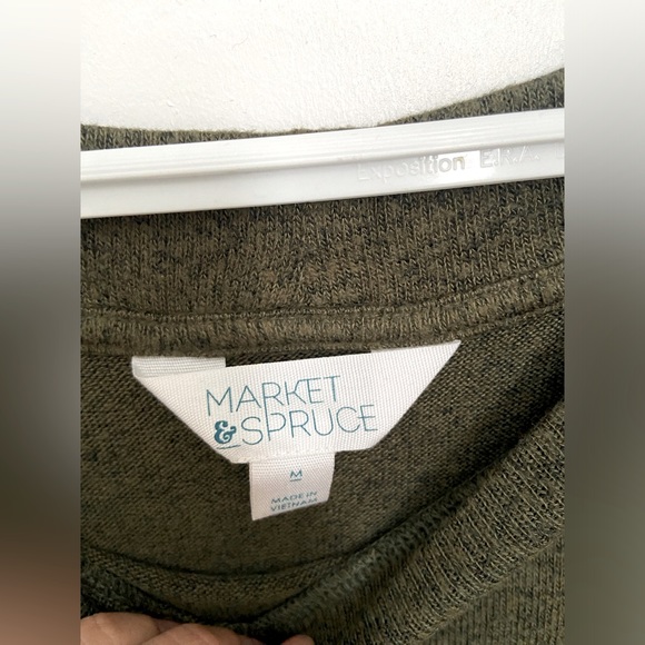 Brushed Knit Top 3/4 Sleeves Olive green - Picture 8 of 8